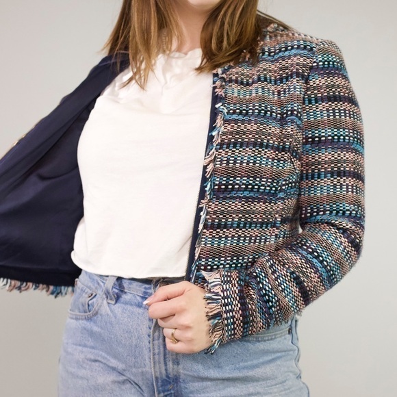 Juicy Couture Black Label fun colorful zip up blazer. Fully lined - Picture 7 of 12